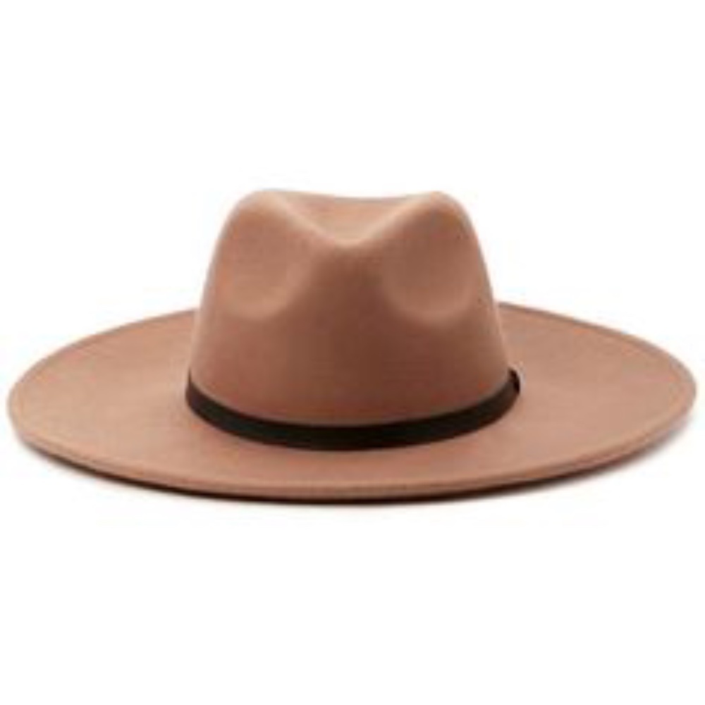Rag & Bone Wool Leather Trimmed Fedora - Brown, S